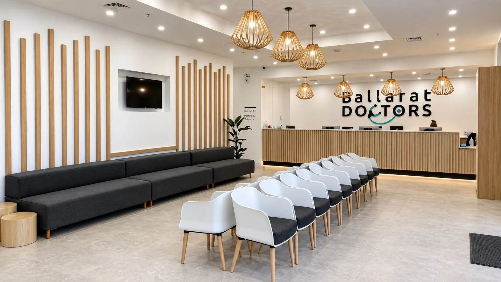 The reception desk at Ballarat Doctors, Wendouree