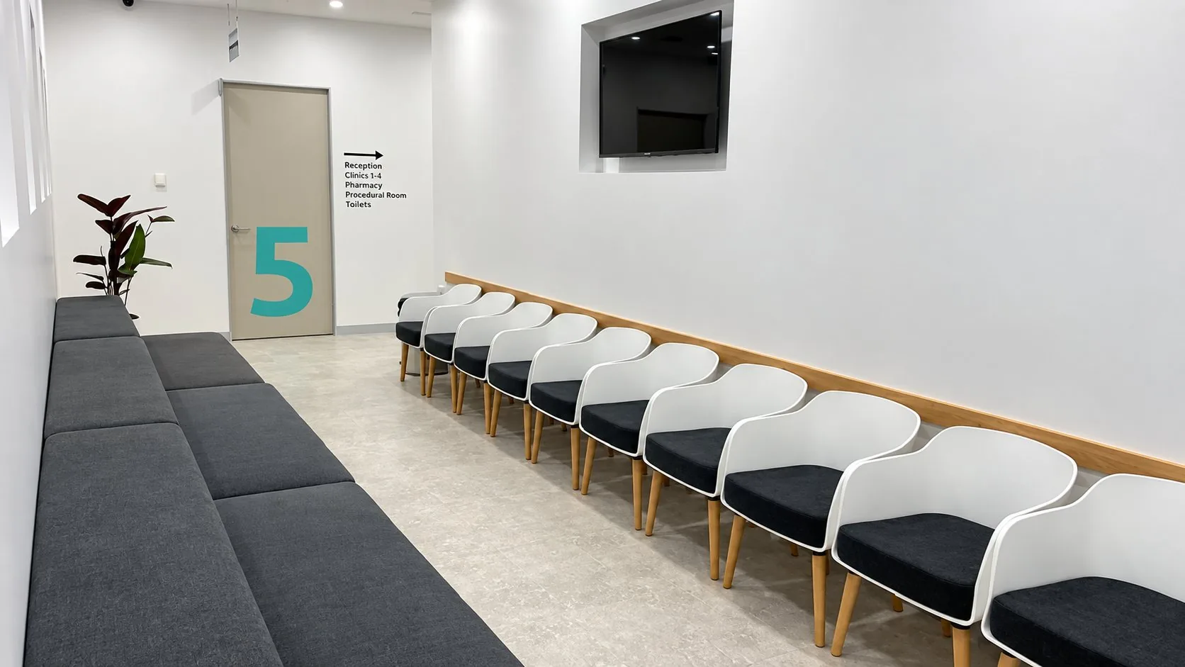 A waiting area at Ballarat Doctors in Wendouree